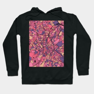 Birmingham Map Pattern in Purple & Pink Hoodie